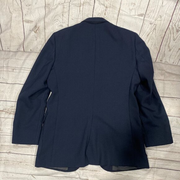 Stafford blazer sport coat jacket navy gold buttons - Picture 2 of 7